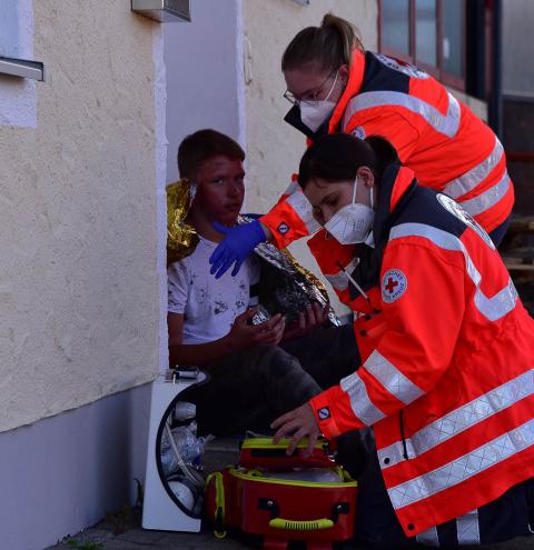 Vierstündiger Einsatzmarathon – Rettungskräfte trainieren die Zusammenarbeit