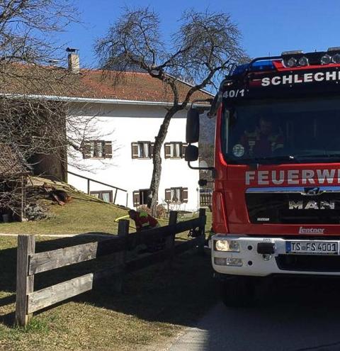 Brand in altem Bauernhaus in Schleching verursacht hohen Sachschaden  