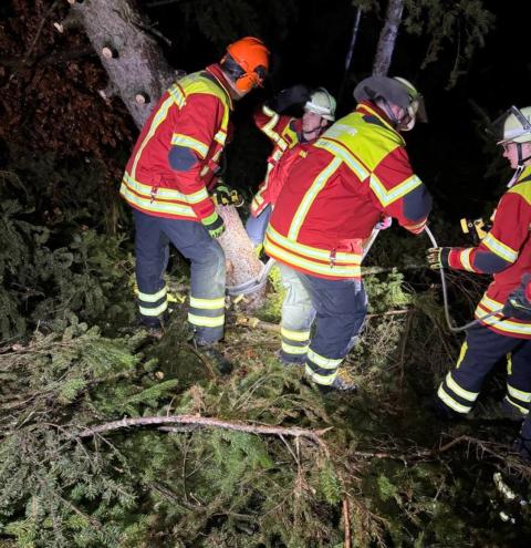 Sturm beschäftigte auch die Feuerwehr Obing